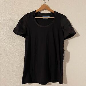 Simply Vera/Vera Wang Black Puff Short Sleeve women’s Tee XS
